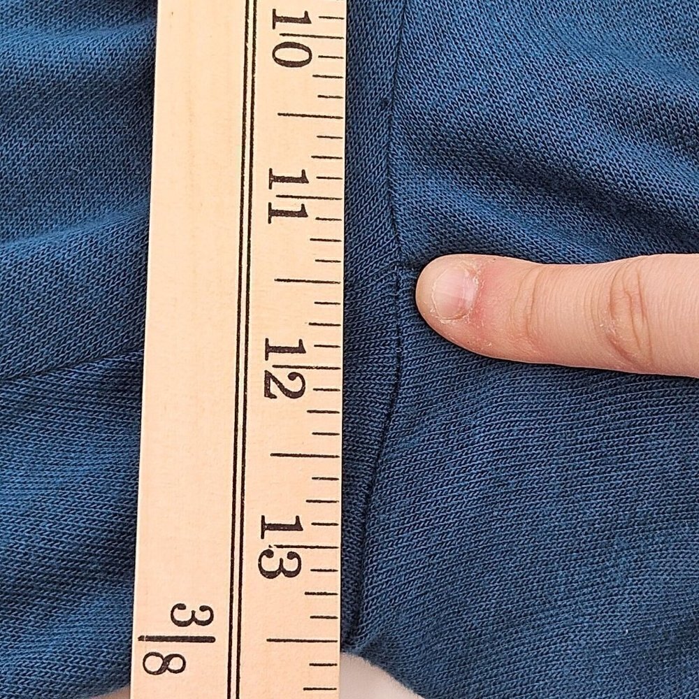 Focus Casual Life Straight Leg Knit Pant Blue Women’s Size L Lounge Wear Relaxed - Picture 8 of 11